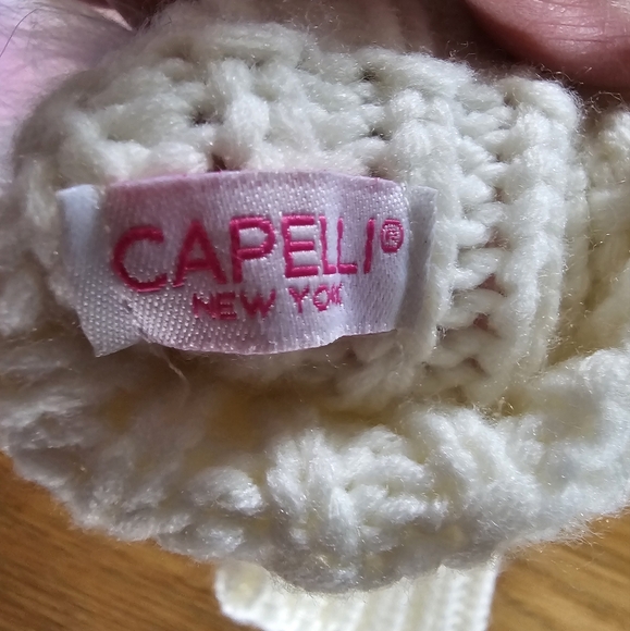 Capelli of New York Girl's Fluffy Cotton Candy Faux Fur Ear Muff & Mitten Set - Picture 7 of 11
